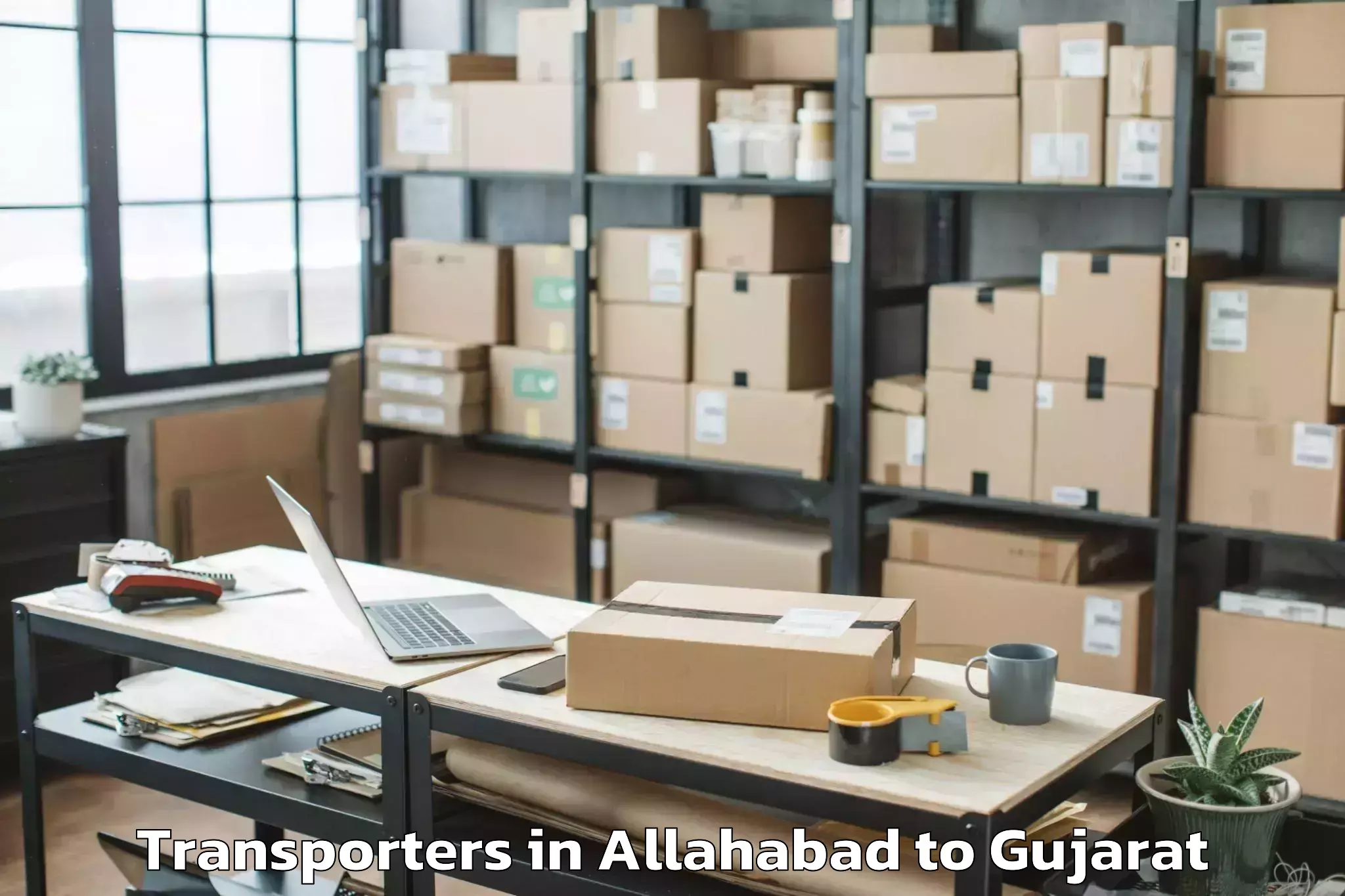 Book Allahabad to Modasa Transporters Online